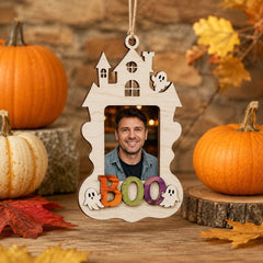 Halloween wooden photo frame decorations, wall-mounted photo frames, suitable for indoor decoration