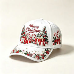 Christmas full-color digital printed baseball cap, Santa Claus, elk, gingerbread man, holiday beanie hat