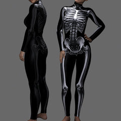 3D skeleton pattern skeleton print tight-fitting clothing for cosplay and costume play
