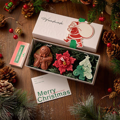 Christmas candle gift set, 3 handcrafted scented candles