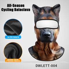 All-Season Cycling Balaclava Face Mask – Breathable Ice Silk & Thermal Velvet Ski Mask, Full Coverage Animal Print Neck Gaiter for Men Women, Motorcycle Helmet Liner for Skiing Riding Hiking