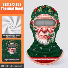 Christmas Balaclava Full Face Mask for Men Women – Funny Santa Thermal Ski Mask, Windproof Warm Fleece Winter Face Cover with Neck Protection, Holiday Gift