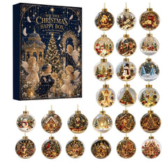 24 Days of Christmas Magic – Glass Ball Ornament Advent Calendar Countdown Box