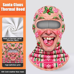 Christmas Balaclava Full Face Mask for Men Women – Funny Santa Thermal Ski Mask, Windproof Warm Fleece Winter Face Cover with Neck Protection, Holiday Gift