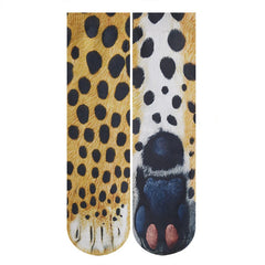3D Animal Paw Print Socks, Novelty Realistic Animal Feet Crew Socks, Funny Tiger Cat Dog Paw Socks for Halloween Cosplay Party, Prank Gift for Men Women