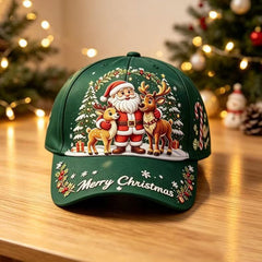 Christmas full-color digital printed baseball cap, Santa Claus, elk, gingerbread man, holiday beanie hat