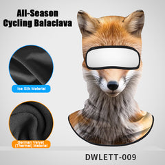 All-Season Cycling Balaclava Face Mask – Breathable Ice Silk & Thermal Velvet Ski Mask, Full Coverage Animal Print Neck Gaiter for Men Women, Motorcycle Helmet Liner for Skiing Riding Hiking