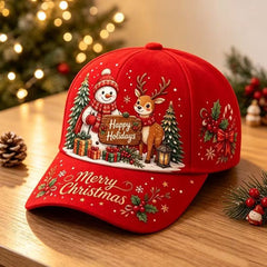 Christmas full-color digital printed baseball cap, Santa Claus, elk, gingerbread man, holiday beanie hat