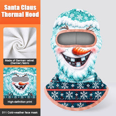 Christmas Balaclava Full Face Mask for Men Women – Funny Santa Thermal Ski Mask, Windproof Warm Fleece Winter Face Cover with Neck Protection, Holiday Gift
