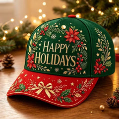 Christmas full-color digital printed baseball cap, Santa Claus, elk, gingerbread man, holiday beanie hat