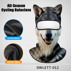All-Season Cycling Balaclava Face Mask – Breathable Ice Silk & Thermal Velvet Ski Mask, Full Coverage Animal Print Neck Gaiter for Men Women, Motorcycle Helmet Liner for Skiing Riding Hiking