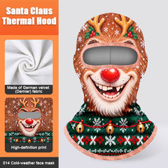 Christmas Balaclava Full Face Mask for Men Women – Funny Santa Thermal Ski Mask, Windproof Warm Fleece Winter Face Cover with Neck Protection, Holiday Gift
