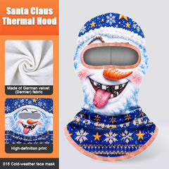 Christmas Balaclava Full Face Mask for Men Women – Funny Santa Thermal Ski Mask, Windproof Warm Fleece Winter Face Cover with Neck Protection, Holiday Gift