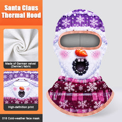 Christmas Balaclava Full Face Mask for Men Women – Funny Santa Thermal Ski Mask, Windproof Warm Fleece Winter Face Cover with Neck Protection, Holiday Gift