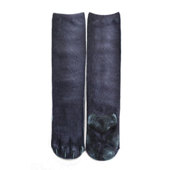 3D Animal Paw Print Socks, Novelty Realistic Animal Feet Crew Socks, Funny Tiger Cat Dog Paw Socks for Halloween Cosplay Party, Prank Gift for Men Women