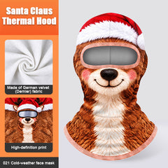 Christmas Balaclava Full Face Mask for Men Women – Funny Santa Thermal Ski Mask, Windproof Warm Fleece Winter Face Cover with Neck Protection, Holiday Gift