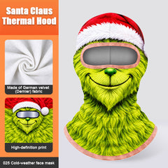 Christmas Balaclava Full Face Mask for Men Women – Funny Santa Thermal Ski Mask, Windproof Warm Fleece Winter Face Cover with Neck Protection, Holiday Gift