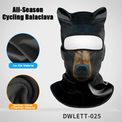 All-Season Cycling Balaclava Face Mask – Breathable Ice Silk & Thermal Velvet Ski Mask, Full Coverage Animal Print Neck Gaiter for Men Women, Motorcycle Helmet Liner for Skiing Riding Hiking