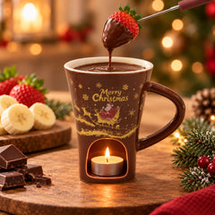 Christmas chocolate melting oven ceramic hot pot cup Microwave oven heated cheese Halloween cup