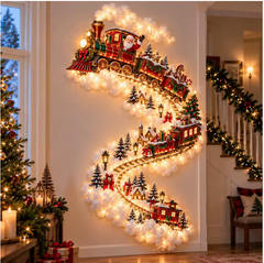Christmas express train holiday wall decor for living room and hallway