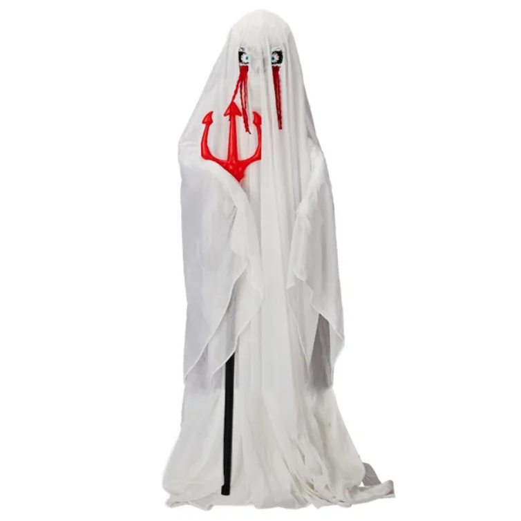 4.3 ft animatronic ghost with trident 4.3 Ft