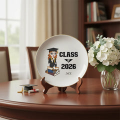 Custom Class of 2026 Personalized Round Jewelry Dish