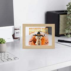 Halloween Bootleg Pet Portrait Wooden Framed