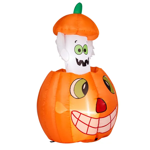 2.8 ft inflatable pumpkin ghost - product photo 2 of 5