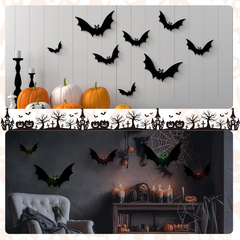 twelve hanging bats in three assorted sizes - product photo 3 of 5