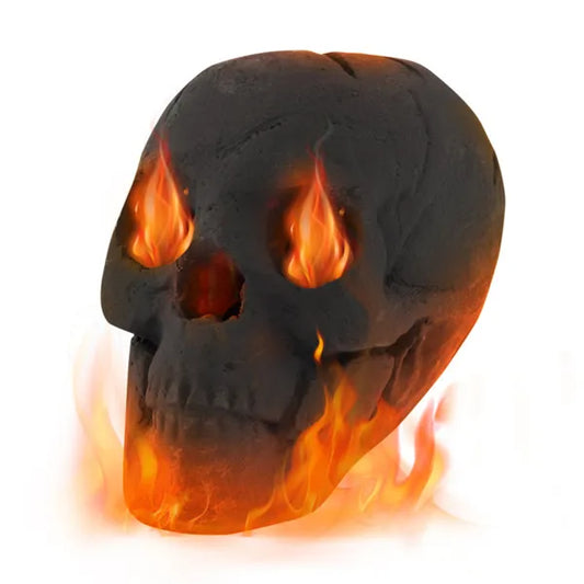 Ceramic fire pit skull, Black