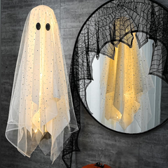 three hanging ghosts with remote timed LED lights - product photo 8 of 8