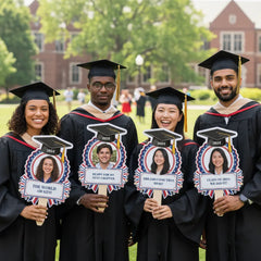 Custom Vintage Student Photo Graduation Gift - Personalized Graduation Fan