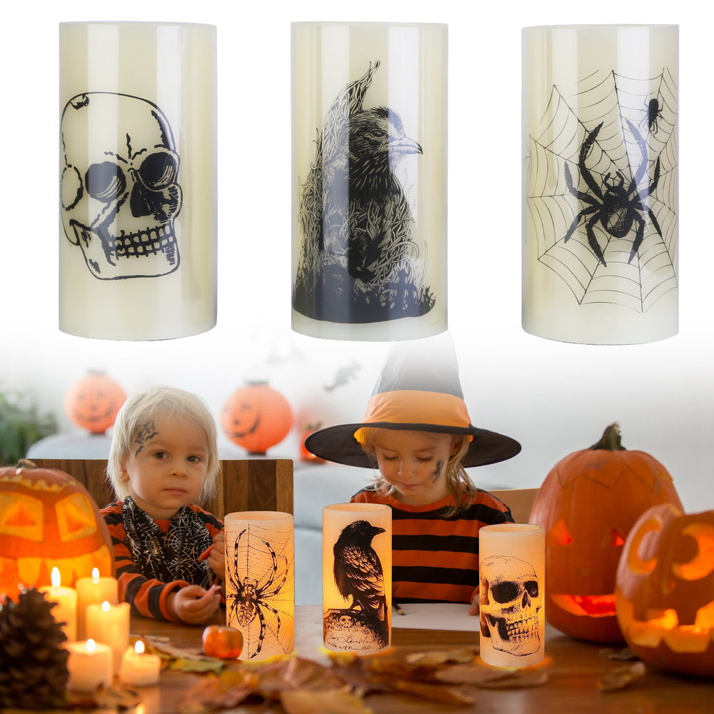 three flameless paraffin candle lamps with a timer - product photo 8 of 12