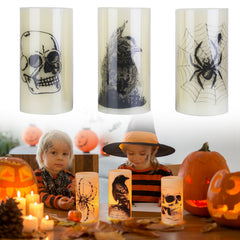 three flameless paraffin candle lamps with a timer - product photo 8 of 12