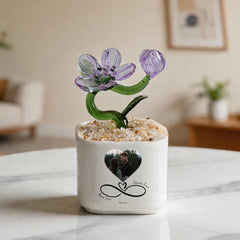 Crystal Glass Phalaenopsis Ornament