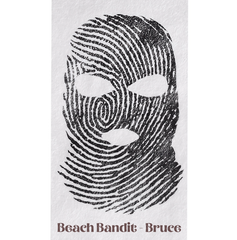 Grunge Fingerprint Ski Mask Black & White Throw Blanket