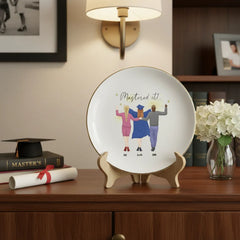 Custom Proud parents Personalized Round Jewelry Dish
