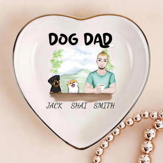 Custom Puppies are important members of the family Personalized Heart-Shaped Jewelry Tray