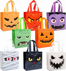 twelve non-woven trick or treat tote bags in twelve designs - product photo 7 of 7