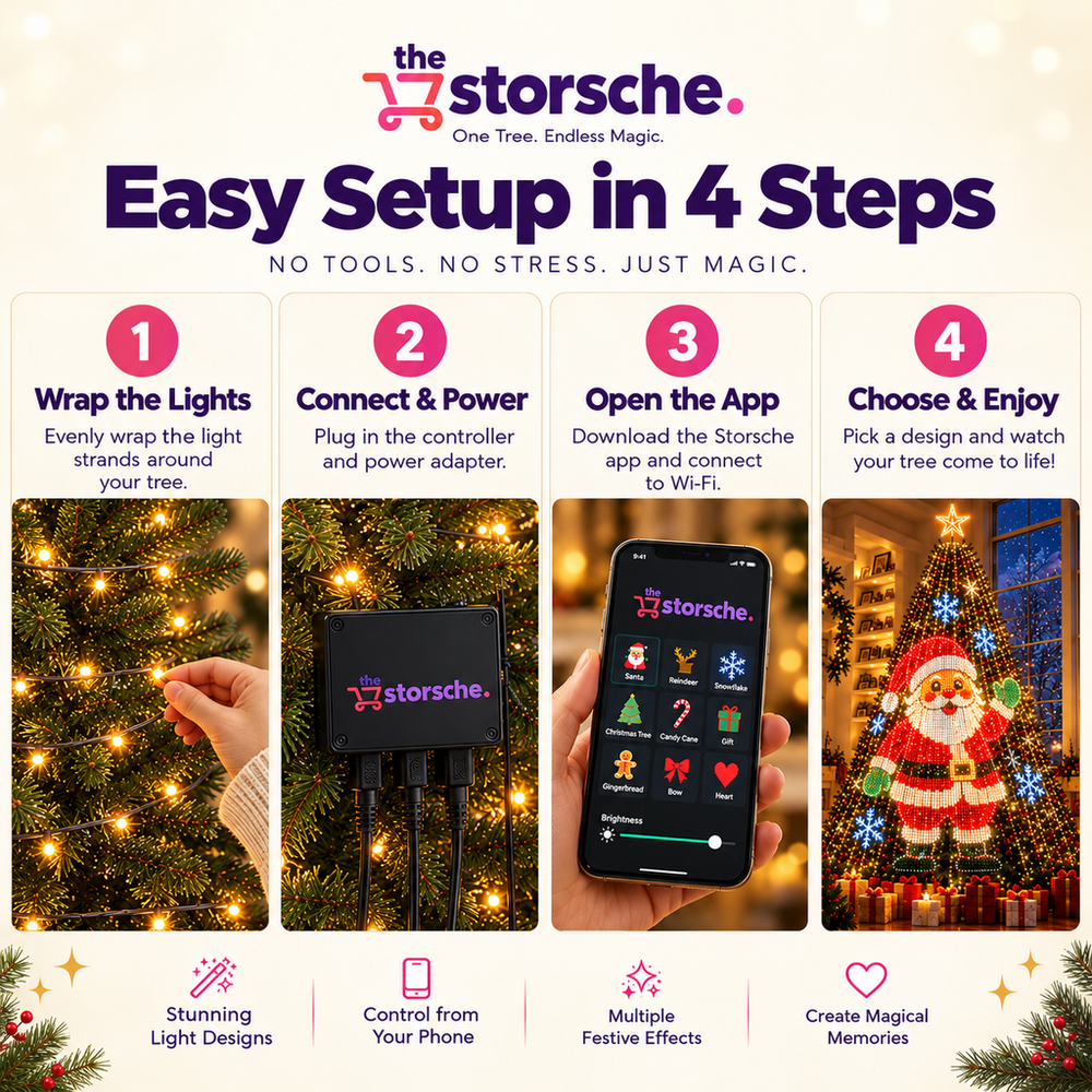 Smart Christmas Tree LED Lights - product photo 5