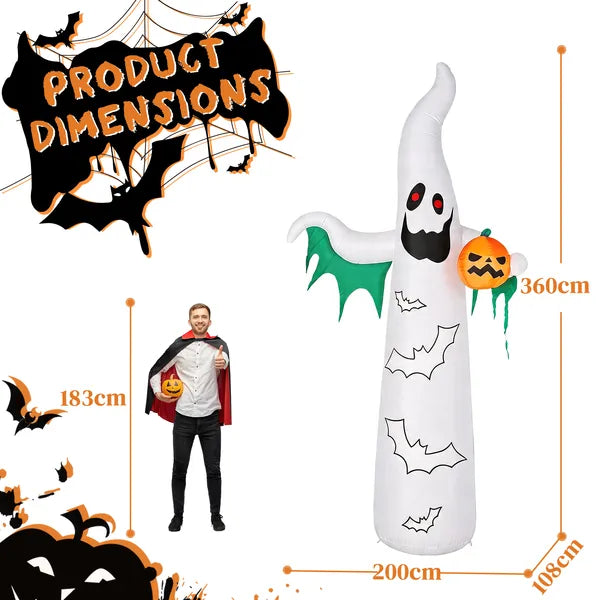 12 ft inflatable ghosts and bats - product photo 3 of 6