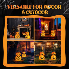 2 pack 3 ft pop-up lighted pumpkins - product photo 3 of 6