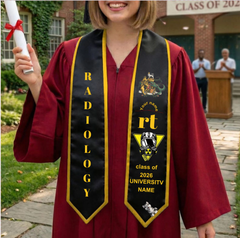 Custom Graduation Stole, Radiology Graduation Stole, Custom RT Stole, Radiology Tech Sash, X Ray Tech, Medical Graduation Stole