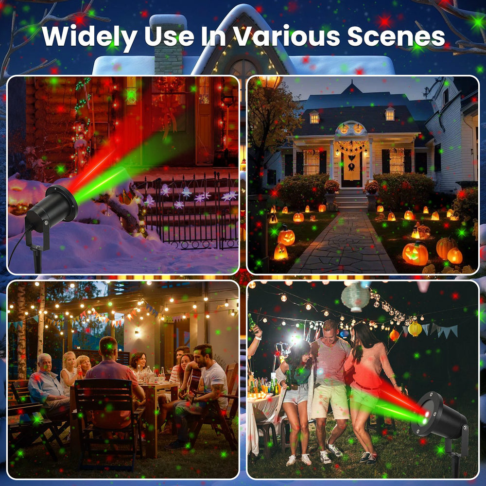 outdoor red and green laser projector light with remote - product photo 2 of 11