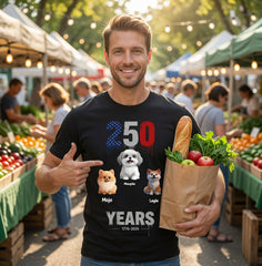 250th Anniversary Celebration T-Shirt for Pet Lovers250th Anniversary Celebration T-Shirt for Pet Lovers