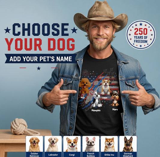 "Soaring High" 250th Anniversary Personalized Short-Sleeve Tee for Cats & Dogs