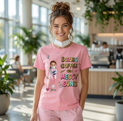 Messy Buns, Scrubs, And Endless Energy - Nurse Personalized Custom Unisex T-shirt, Premium T-shirt, Hoodie - Appreciation, Thank You Gift, Nurse Life, Doctor Life