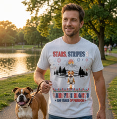 Stars Stripes & Campfire Nights 250 Years Of Freedom Camping Crew - Personalized Shirt