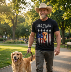 Pets in the U.S. are also getting limited-edition T-shirts for the 250th anniversary