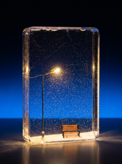 FrostGlow falling snow LED scene light product photo 2